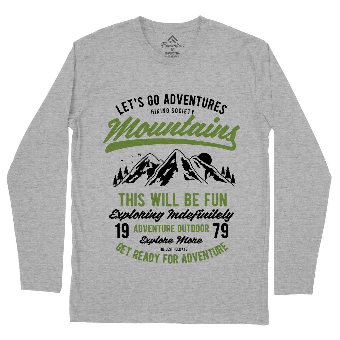 Lets Go Adventure Mens Long Sleeve T-Shirt Nature B416