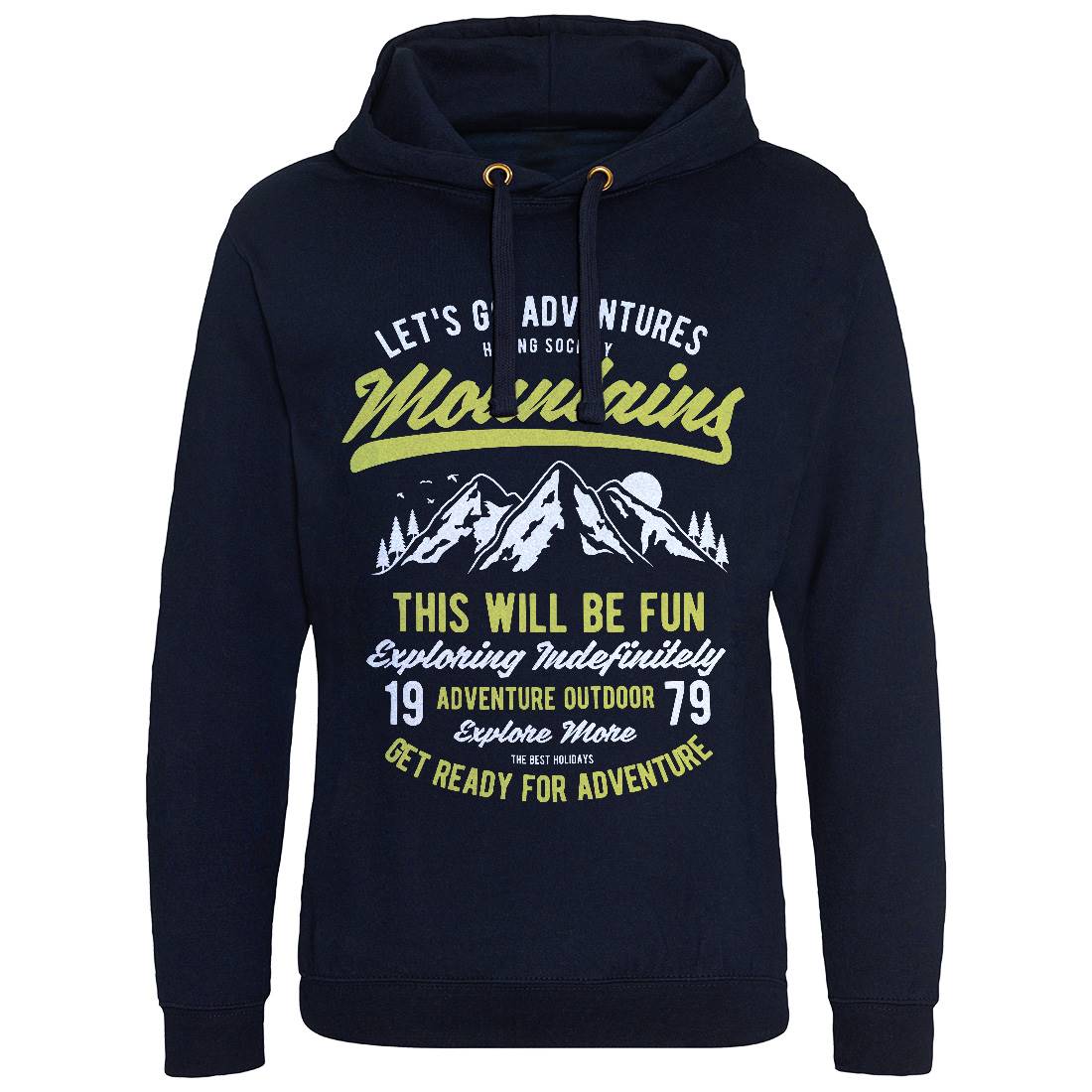 Lets Go Adventure Mens Hoodie Without Pocket Nature B416