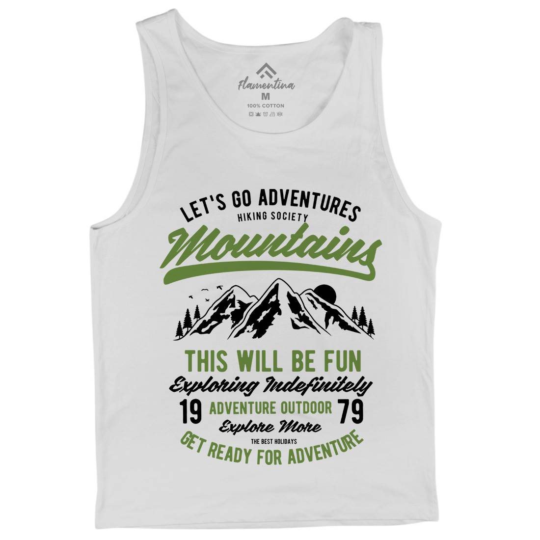 Lets Go Adventure Mens Tank Top Vest Nature B416