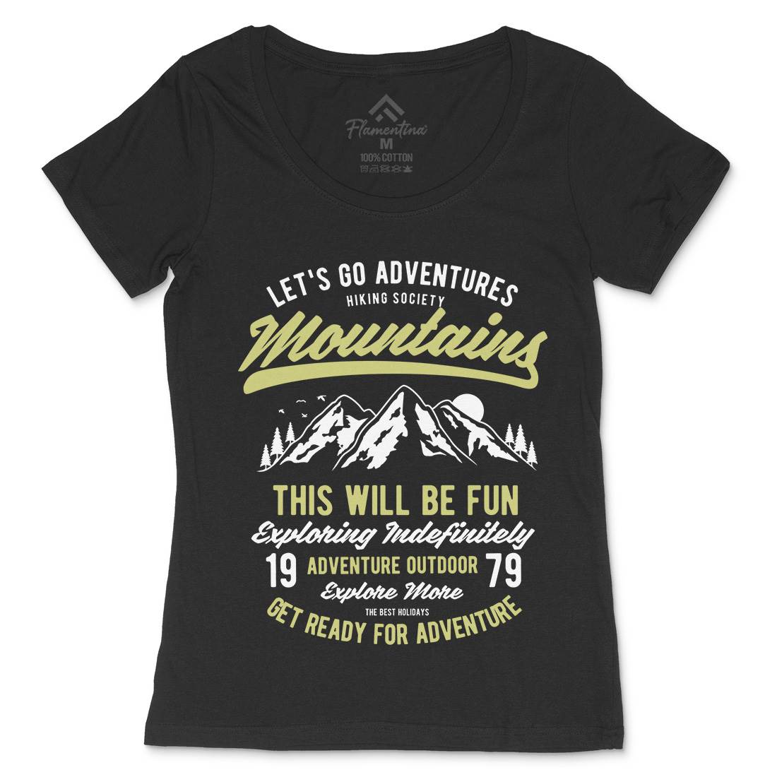 Lets Go Adventure Womens Scoop Neck T-Shirt Nature B416