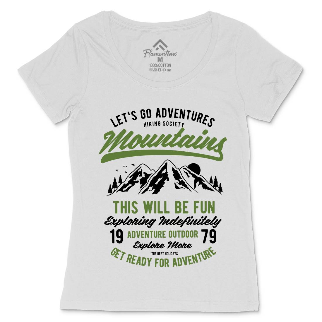 Lets Go Adventure Womens Scoop Neck T-Shirt Nature B416