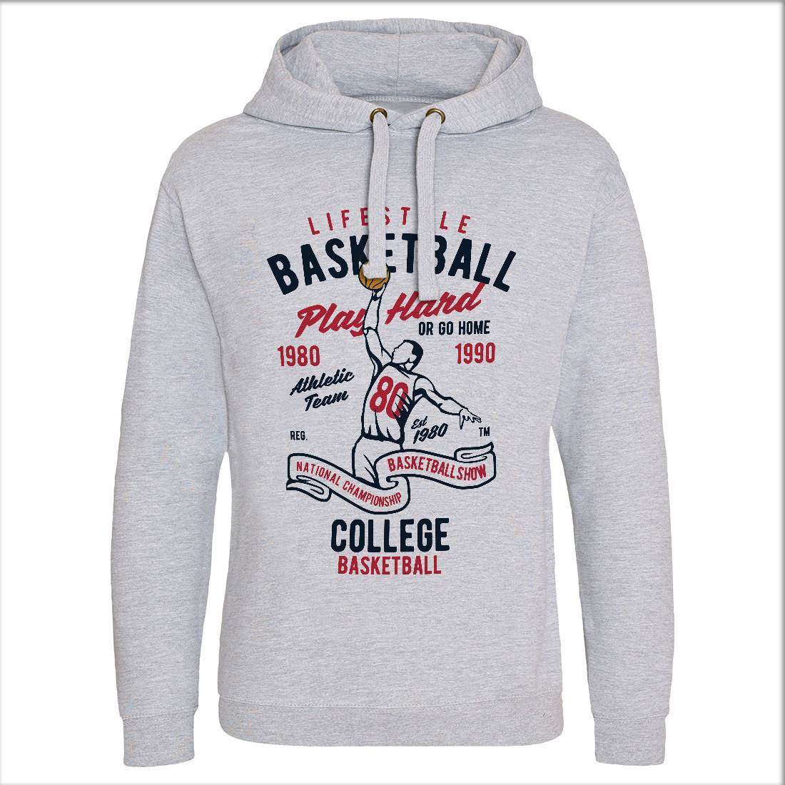 Life Style Basketball Mens Hoodie Without Pocket Sport B417