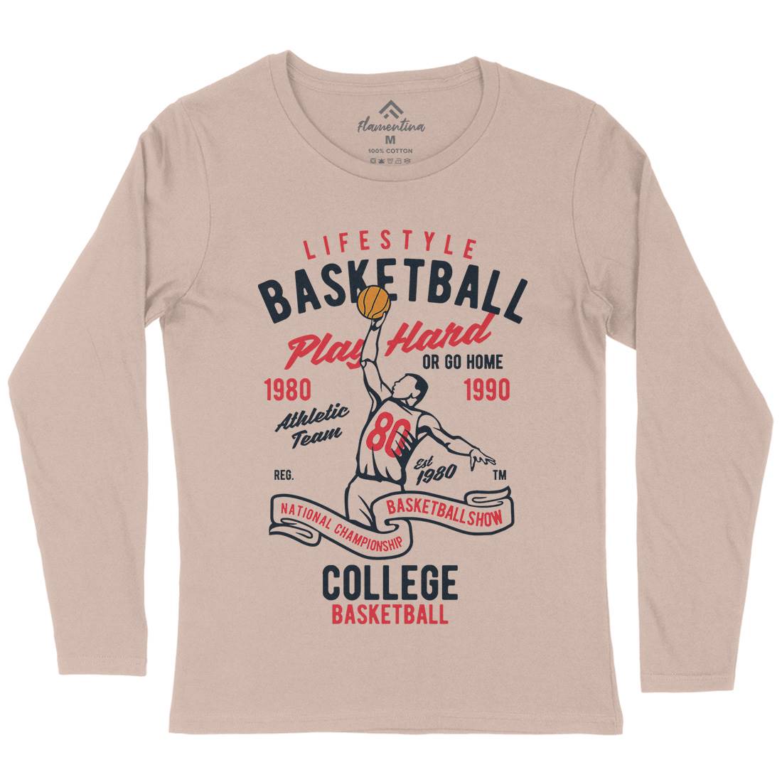 Life Style Basketball Womens Long Sleeve T-Shirt Sport B417