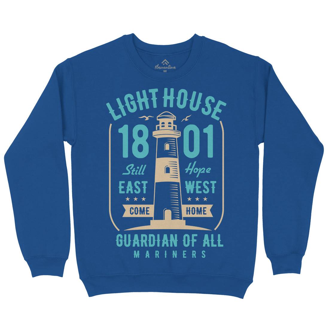 Light House Mens Crew Neck Sweatshirt Navy B418