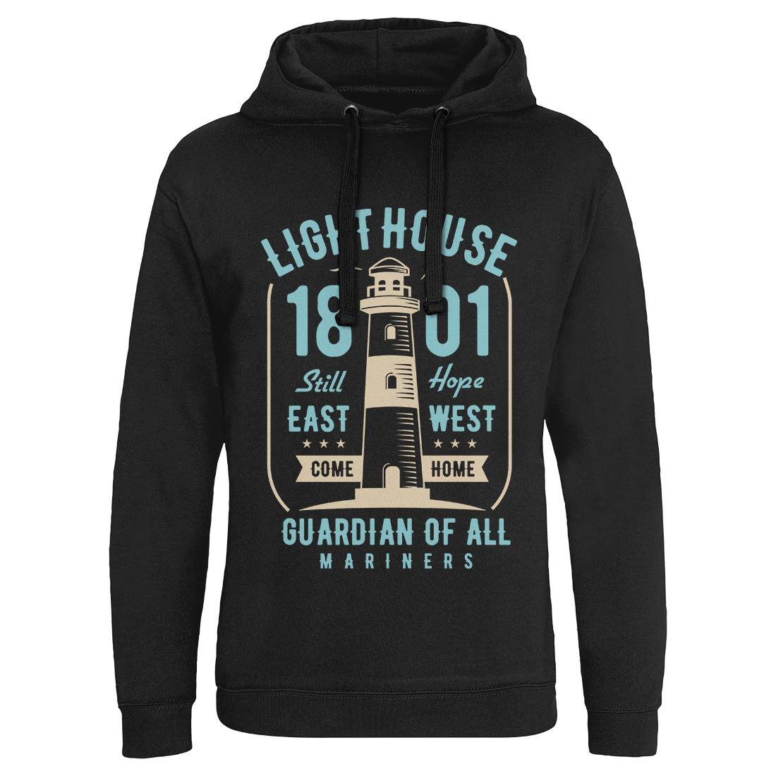 Light House Mens Hoodie Without Pocket Navy B418