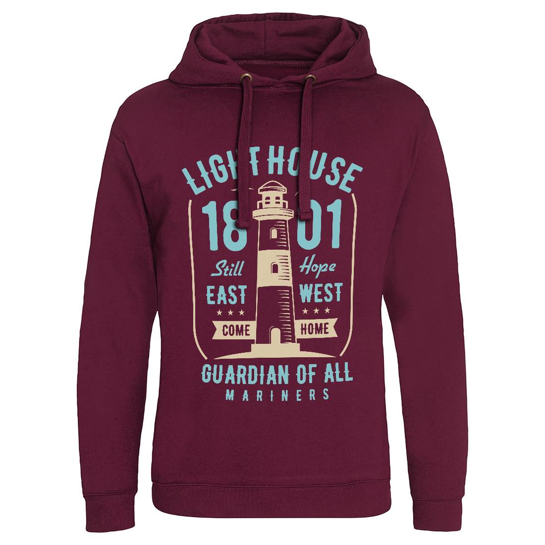 Light House Mens Hoodie Without Pocket Navy B418
