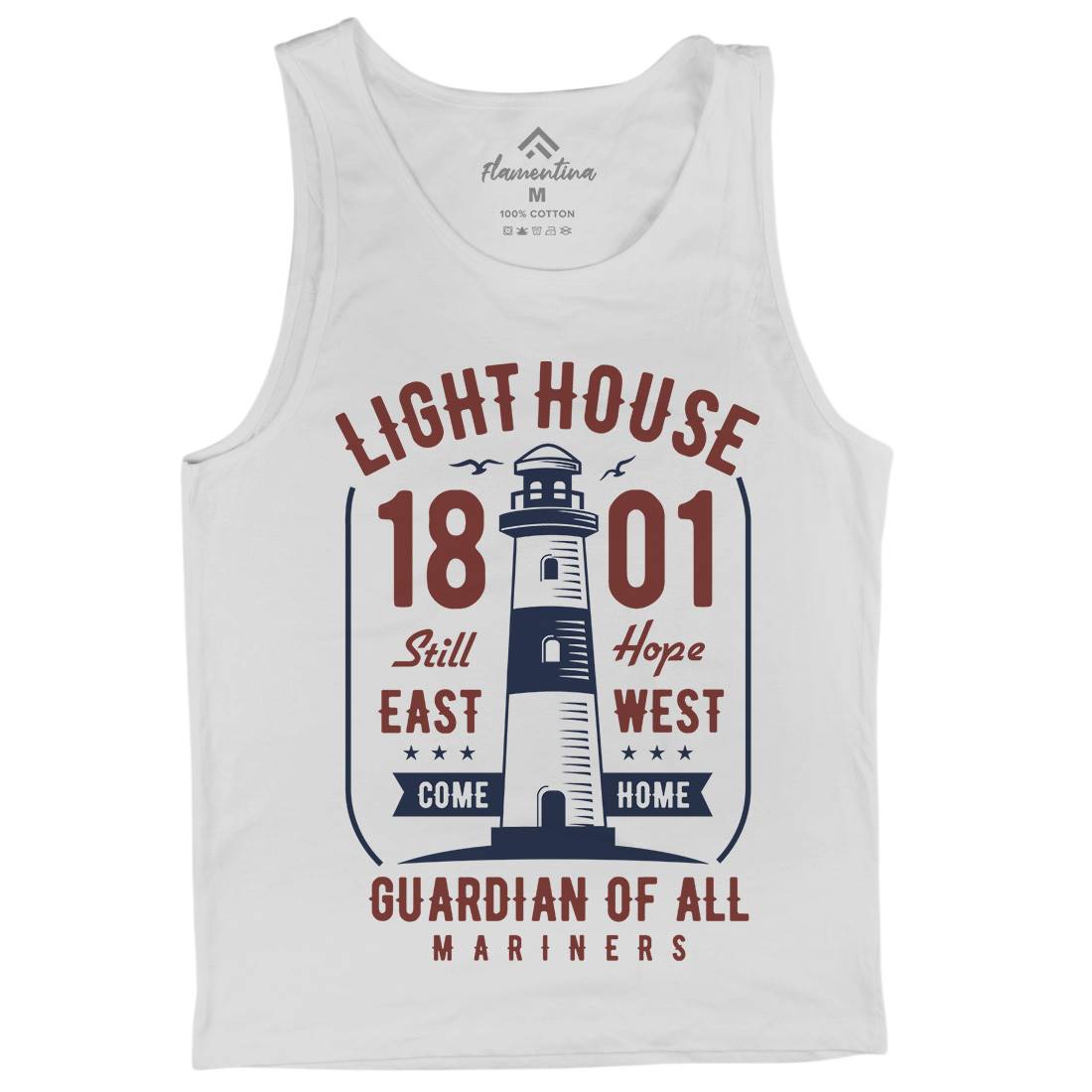Light House Mens Tank Top Vest Navy B418