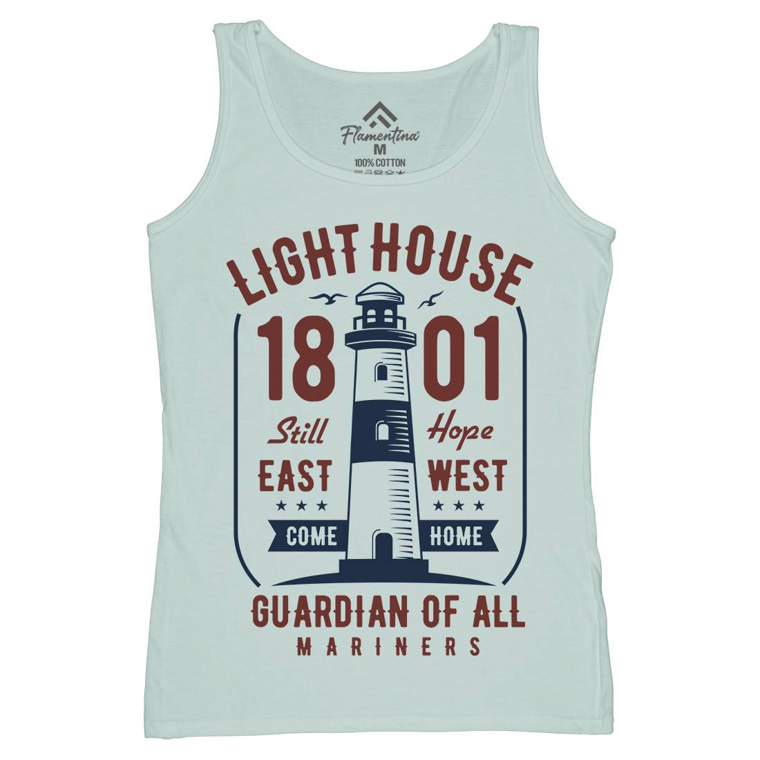 Light House Womens Organic Tank Top Vest Navy B418
