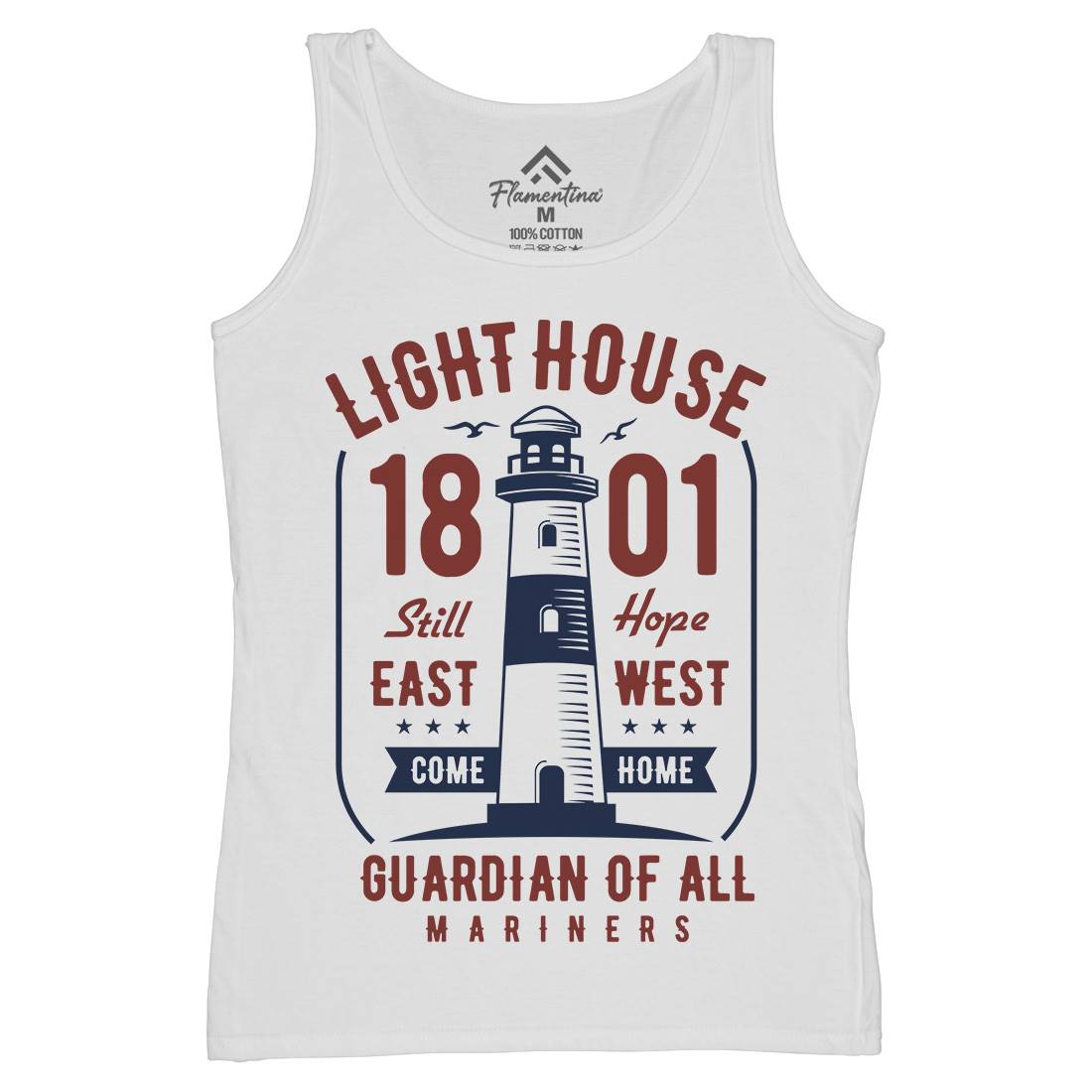 Light House Womens Organic Tank Top Vest Navy B418