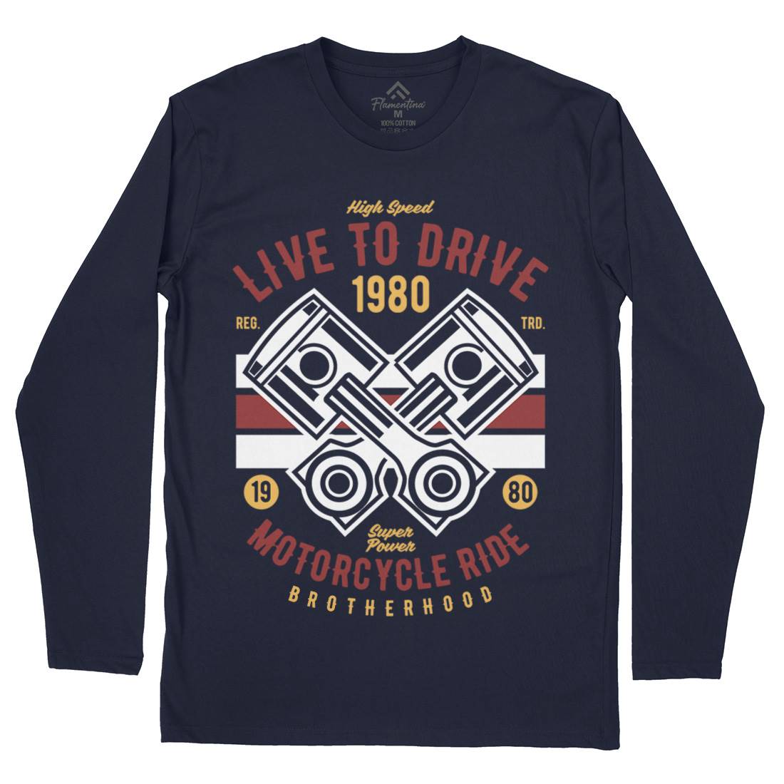 Live To Ride Mens Long Sleeve T-Shirt Cars B419