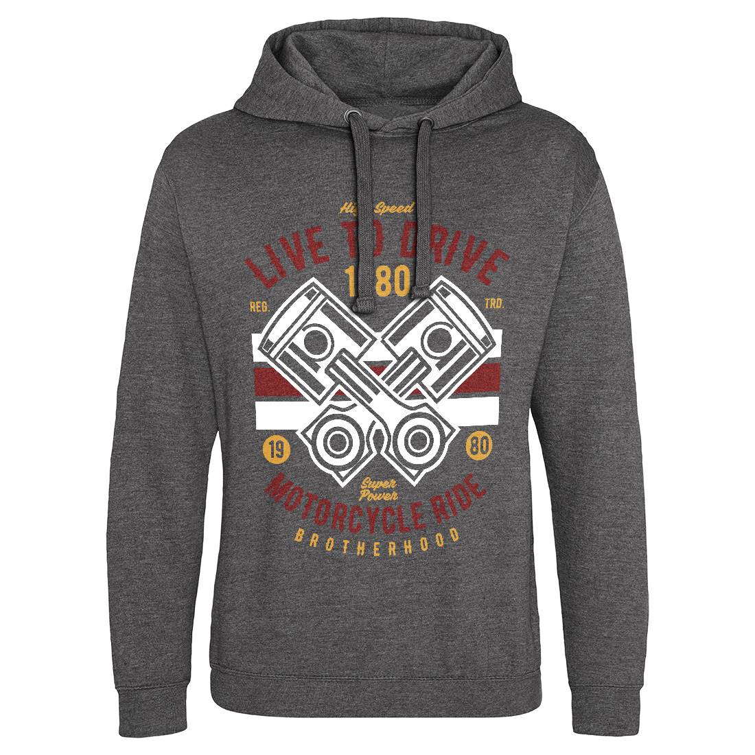 Live To Ride Mens Hoodie Without Pocket Cars B419