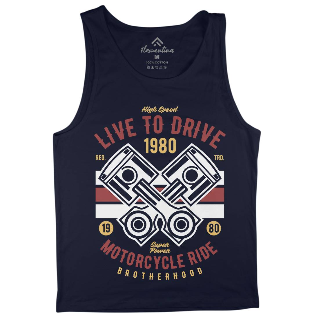 Live To Ride Mens Tank Top Vest Cars B419