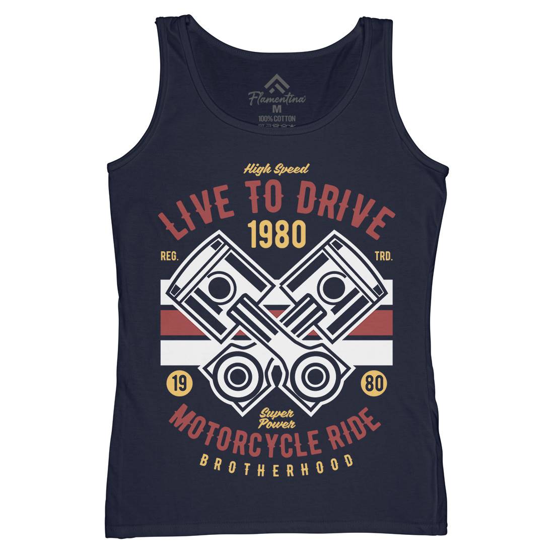 Live To Ride Womens Organic Tank Top Vest Cars B419