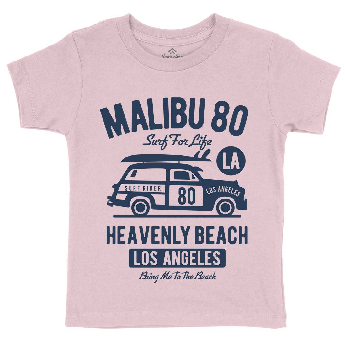 Malibu Kids Organic Crew Neck T-Shirt Cars B420
