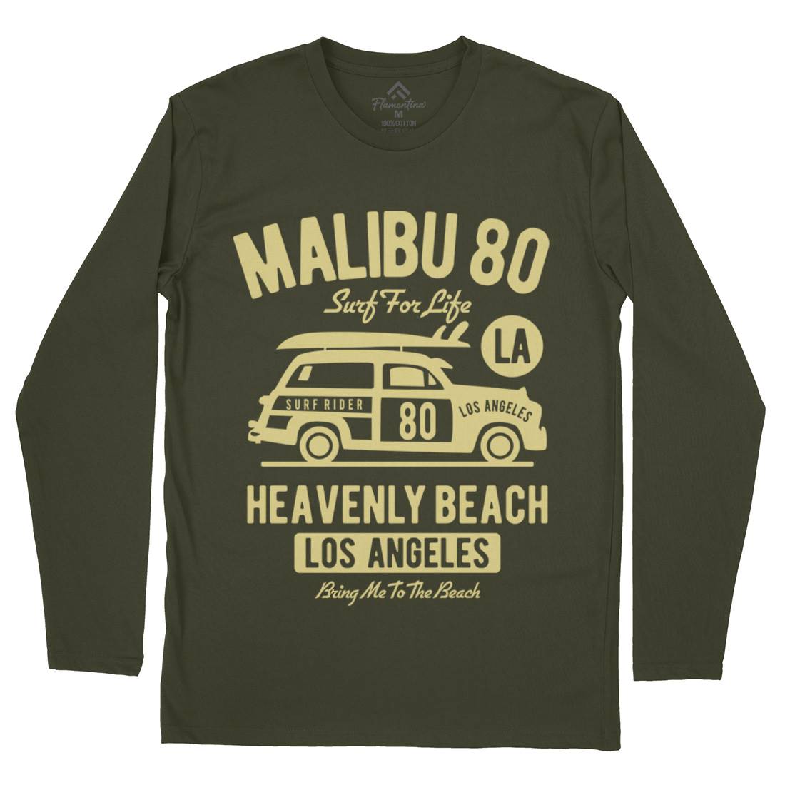 Malibu Mens Long Sleeve T-Shirt Cars B420