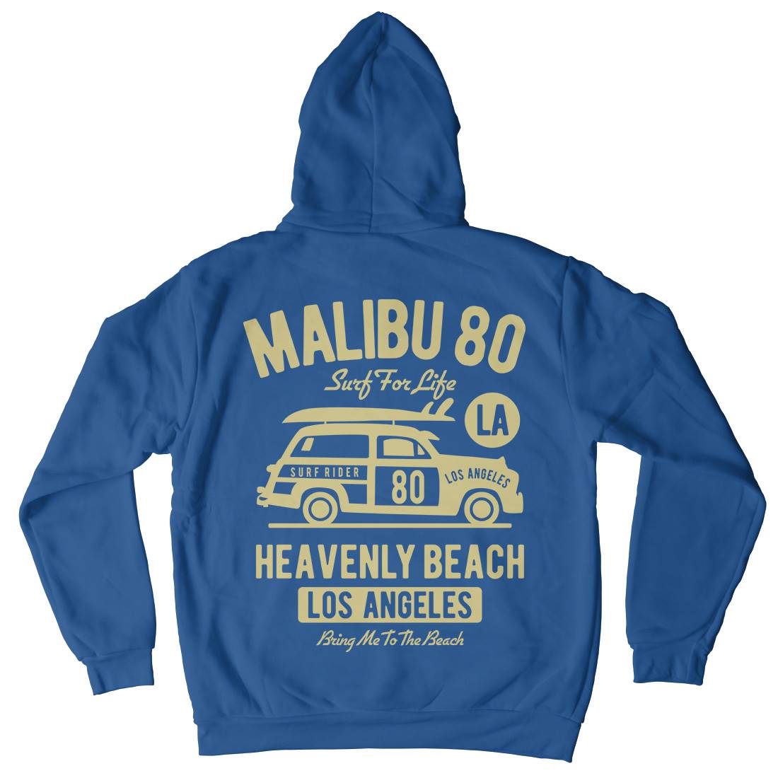Malibu Mens Hoodie With Pocket Cars B420