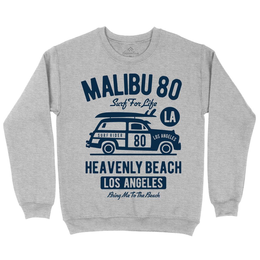 Malibu Mens Crew Neck Sweatshirt Cars B420