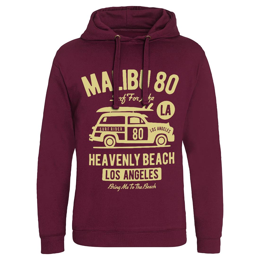 Malibu Mens Hoodie Without Pocket Cars B420