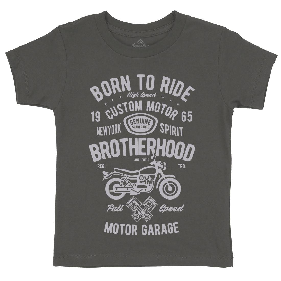 Brotherhood Kids Organic Crew Neck T-Shirt Motorcycles B423