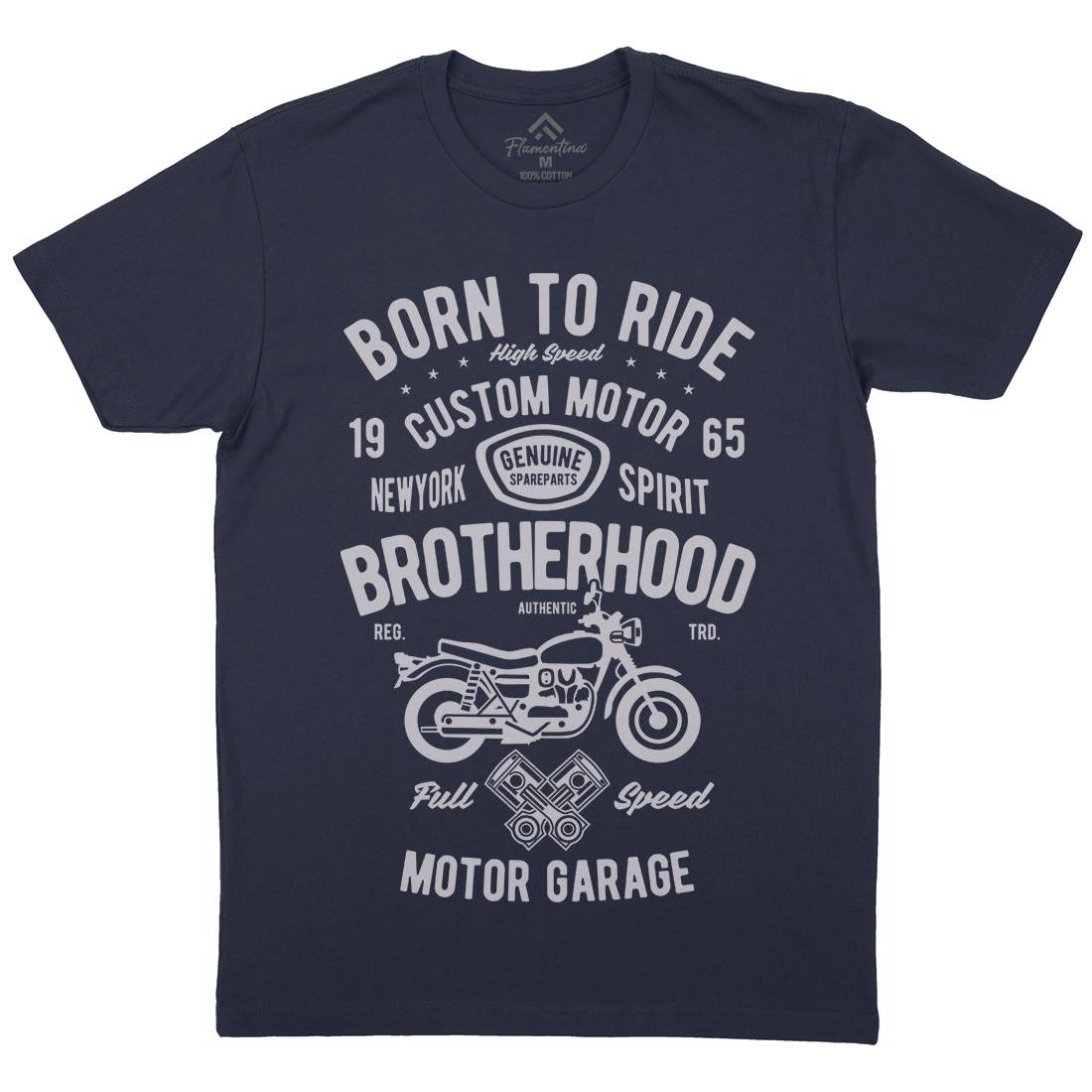 Brotherhood Mens Crew Neck T-Shirt Motorcycles B423