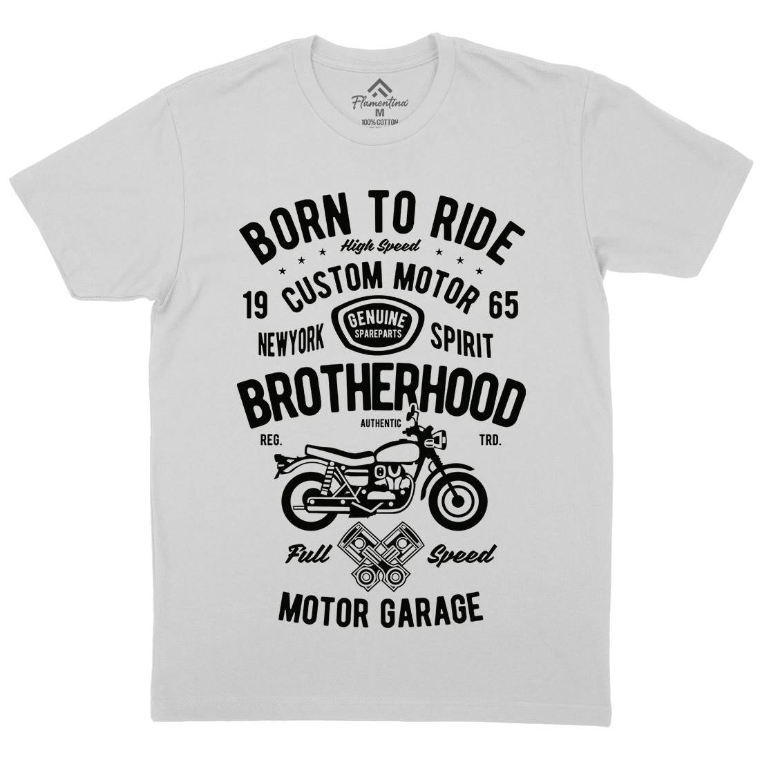 Brotherhood Mens Crew Neck T-Shirt Motorcycles B423