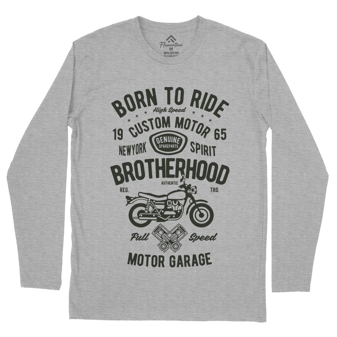 Brotherhood Mens Long Sleeve T-Shirt Motorcycles B423