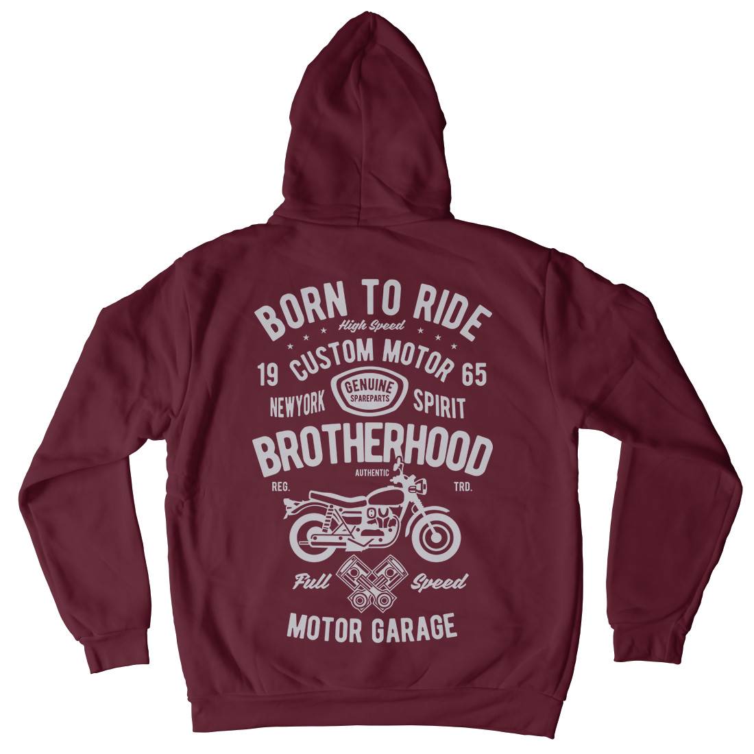 Brotherhood Mens Hoodie With Pocket Motorcycles B423