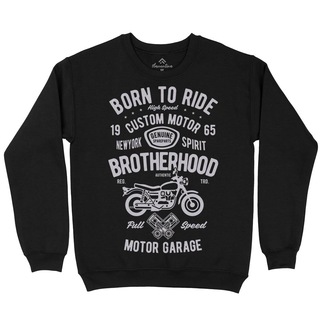 Brotherhood Mens Crew Neck Sweatshirt Motorcycles B423