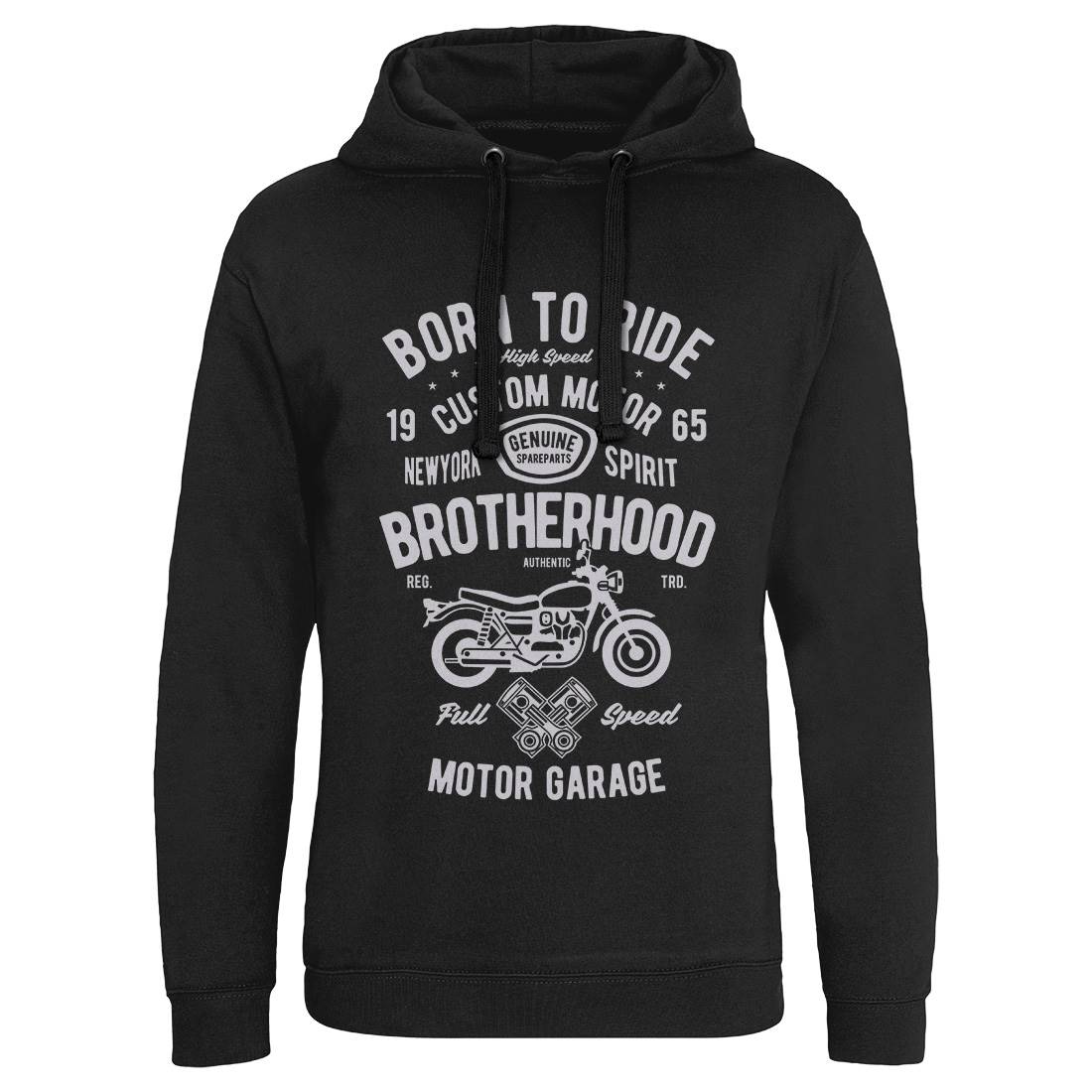 Brotherhood Mens Hoodie Without Pocket Motorcycles B423