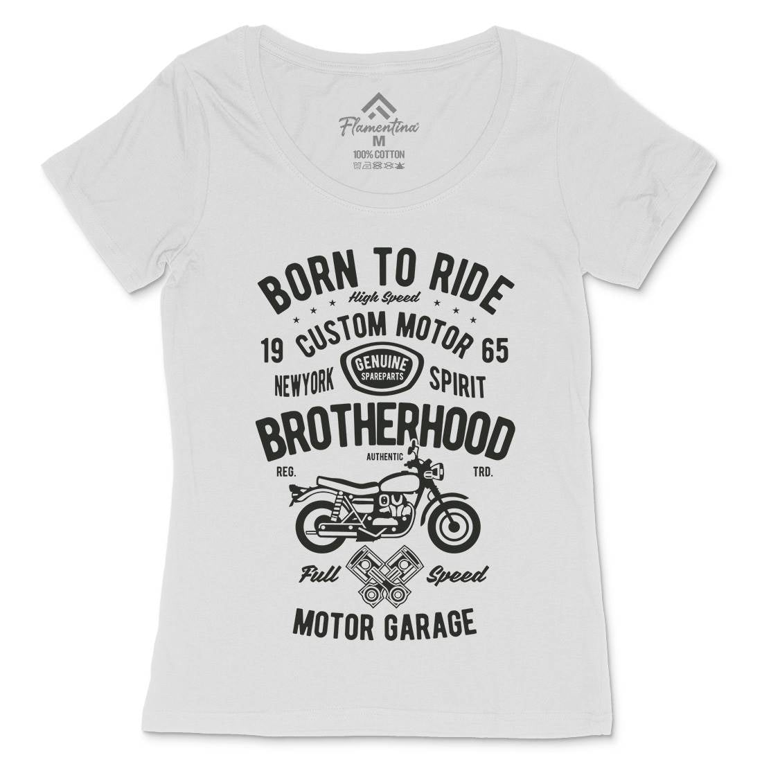 Brotherhood Womens Scoop Neck T-Shirt Motorcycles B423