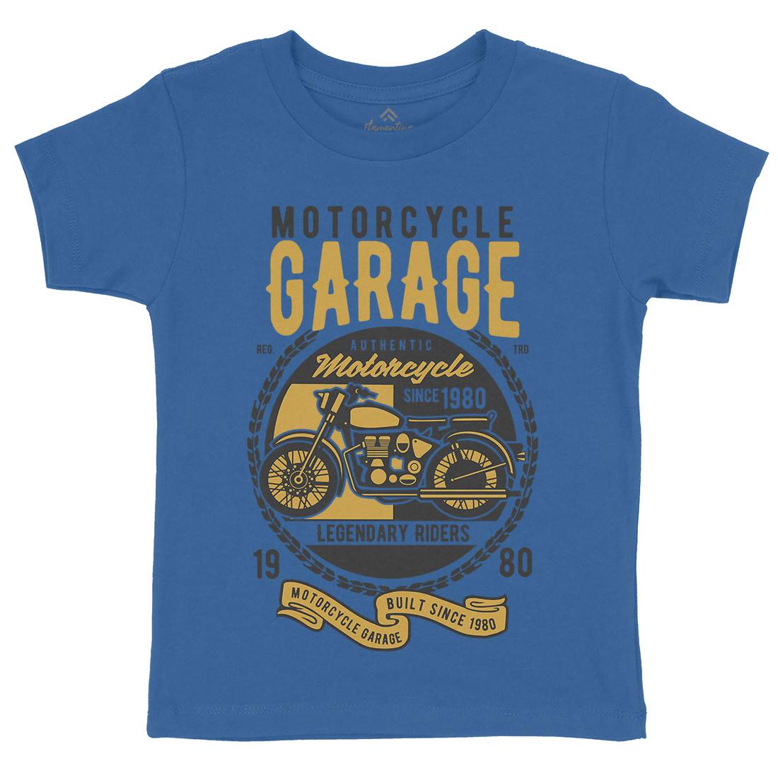 Classic Kids Crew Neck T-Shirt Motorcycles B424