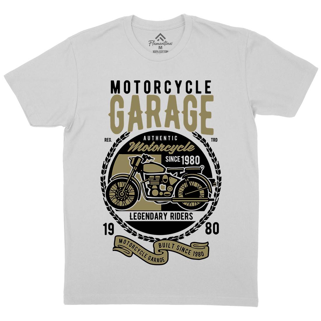 Classic Mens Crew Neck T-Shirt Motorcycles B424
