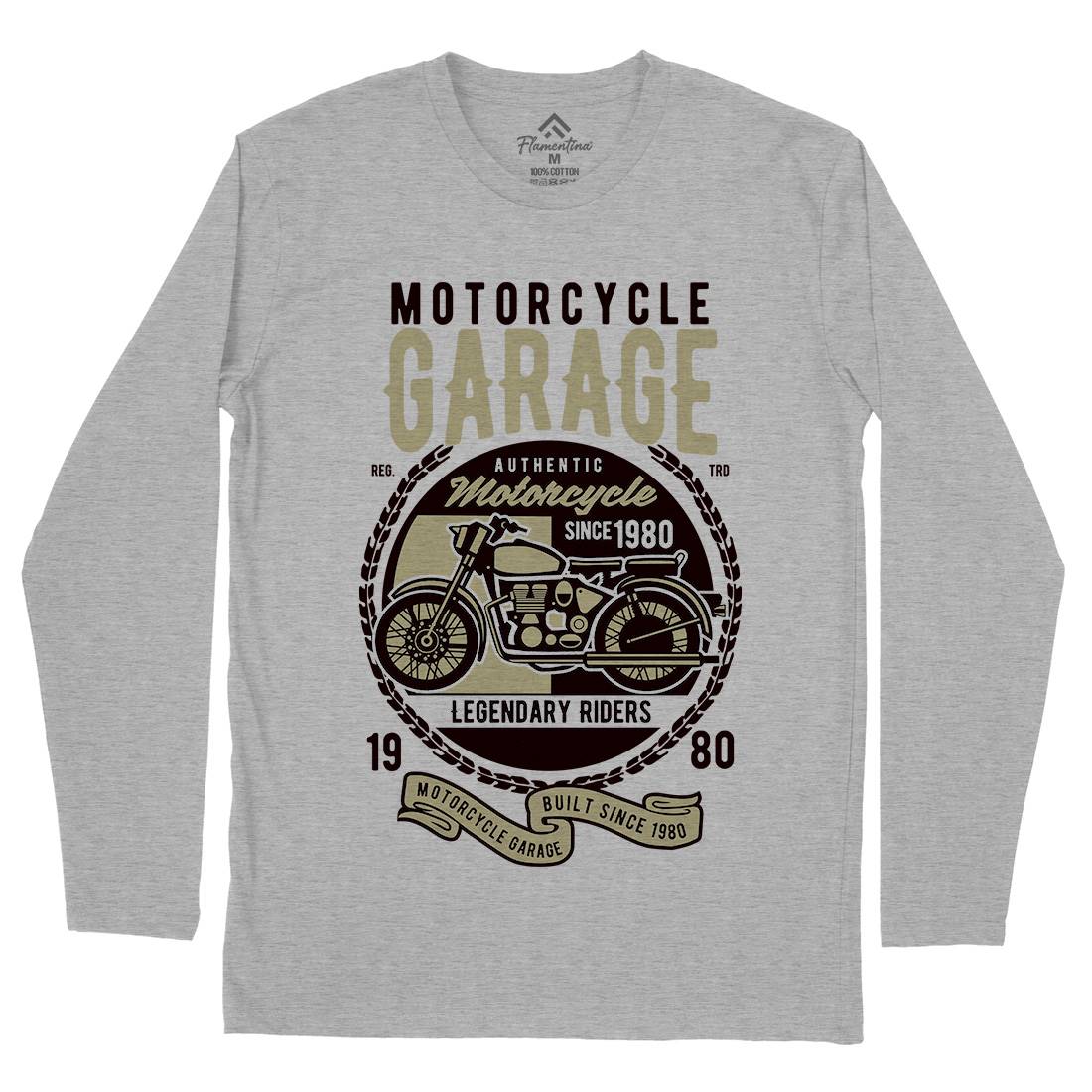 Classic Mens Long Sleeve T-Shirt Motorcycles B424