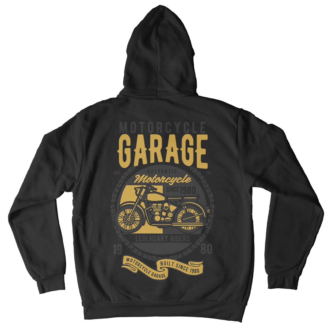 Classic Mens Hoodie With Pocket Motorcycles B424