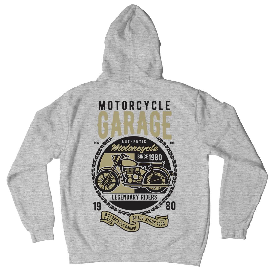 Classic Mens Hoodie With Pocket Motorcycles B424