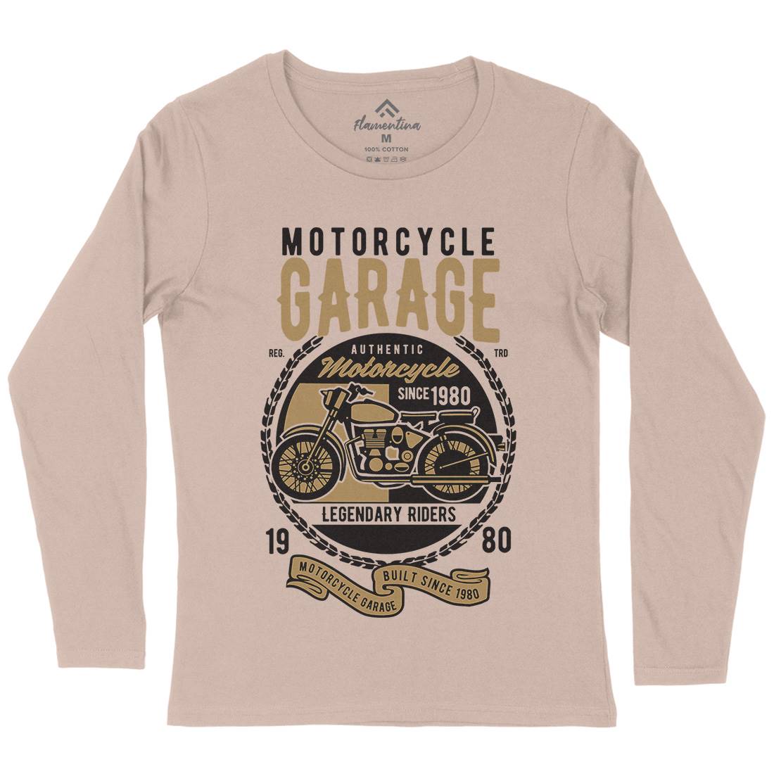 Classic Womens Long Sleeve T-Shirt Motorcycles B424