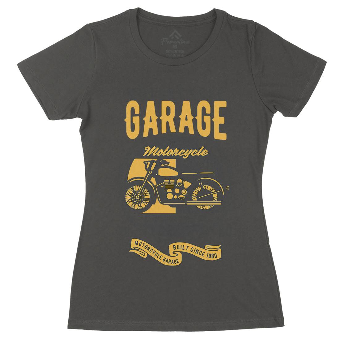 Classic Womens Organic Crew Neck T-Shirt Motorcycles B424