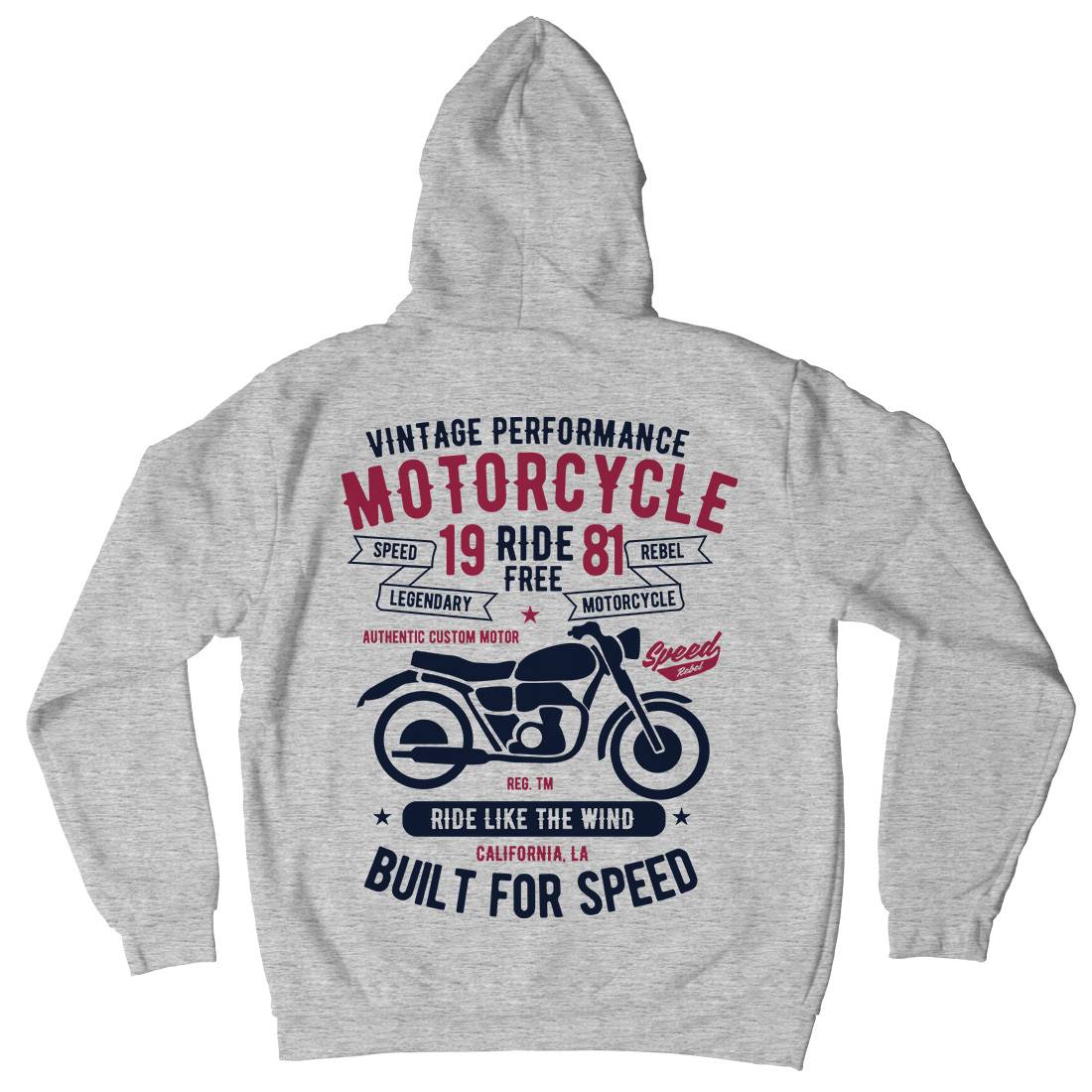 Ride Free Mens Hoodie With Pocket Motorcycles B425