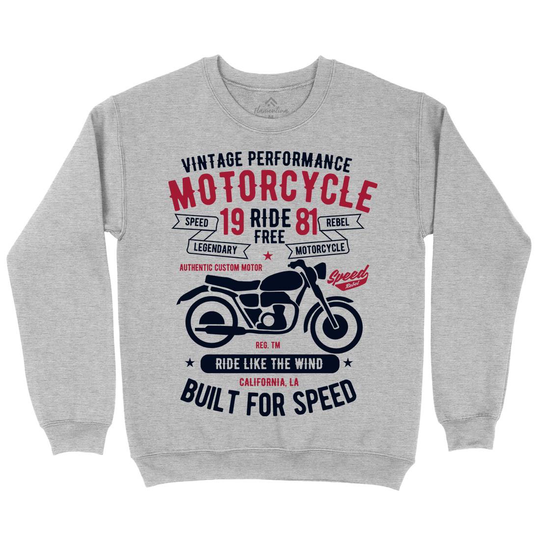 Ride Free Kids Crew Neck Sweatshirt Motorcycles B425