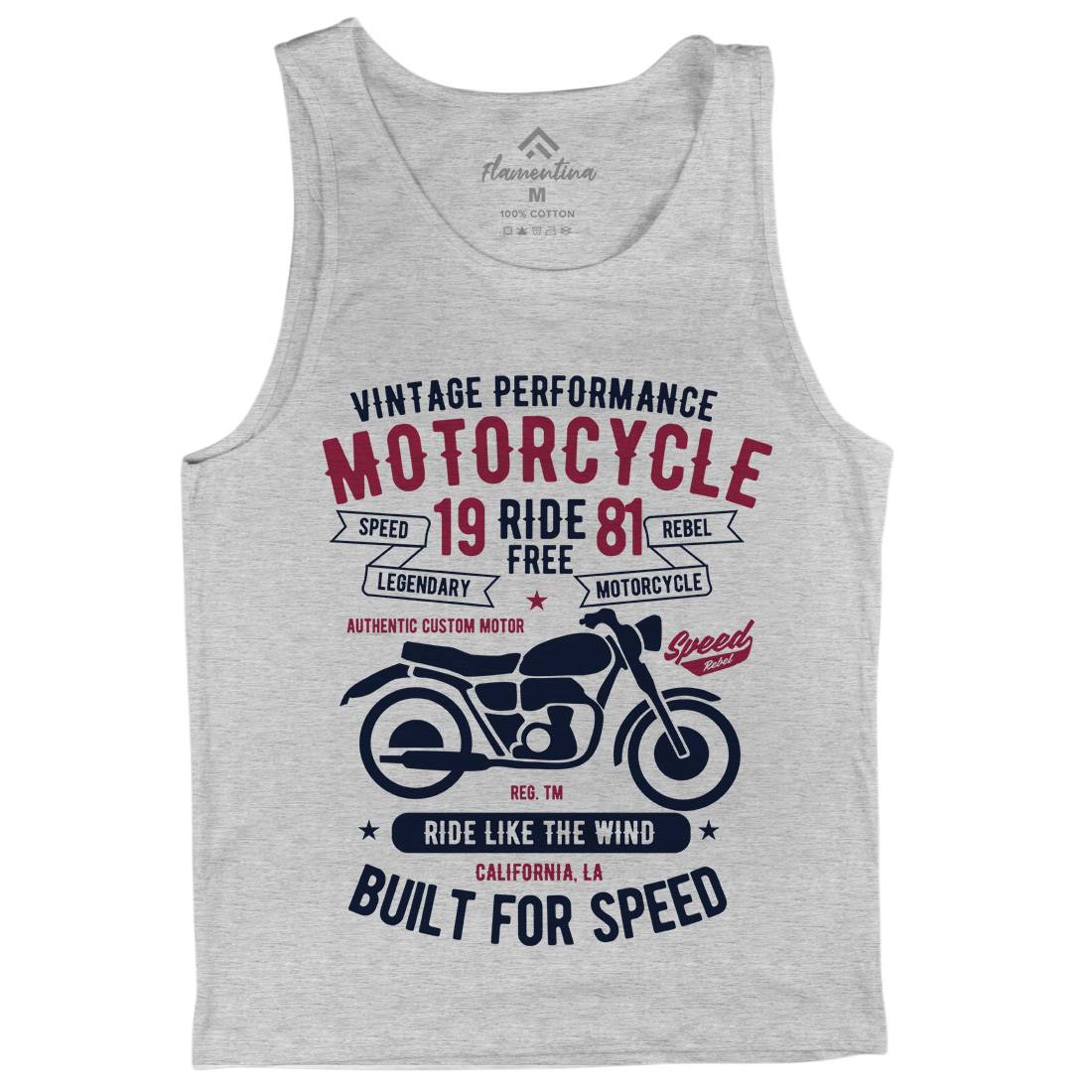 Ride Free Mens Tank Top Vest Motorcycles B425