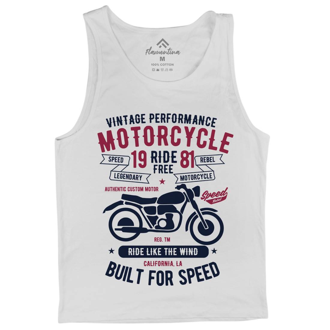 Ride Free Mens Tank Top Vest Motorcycles B425