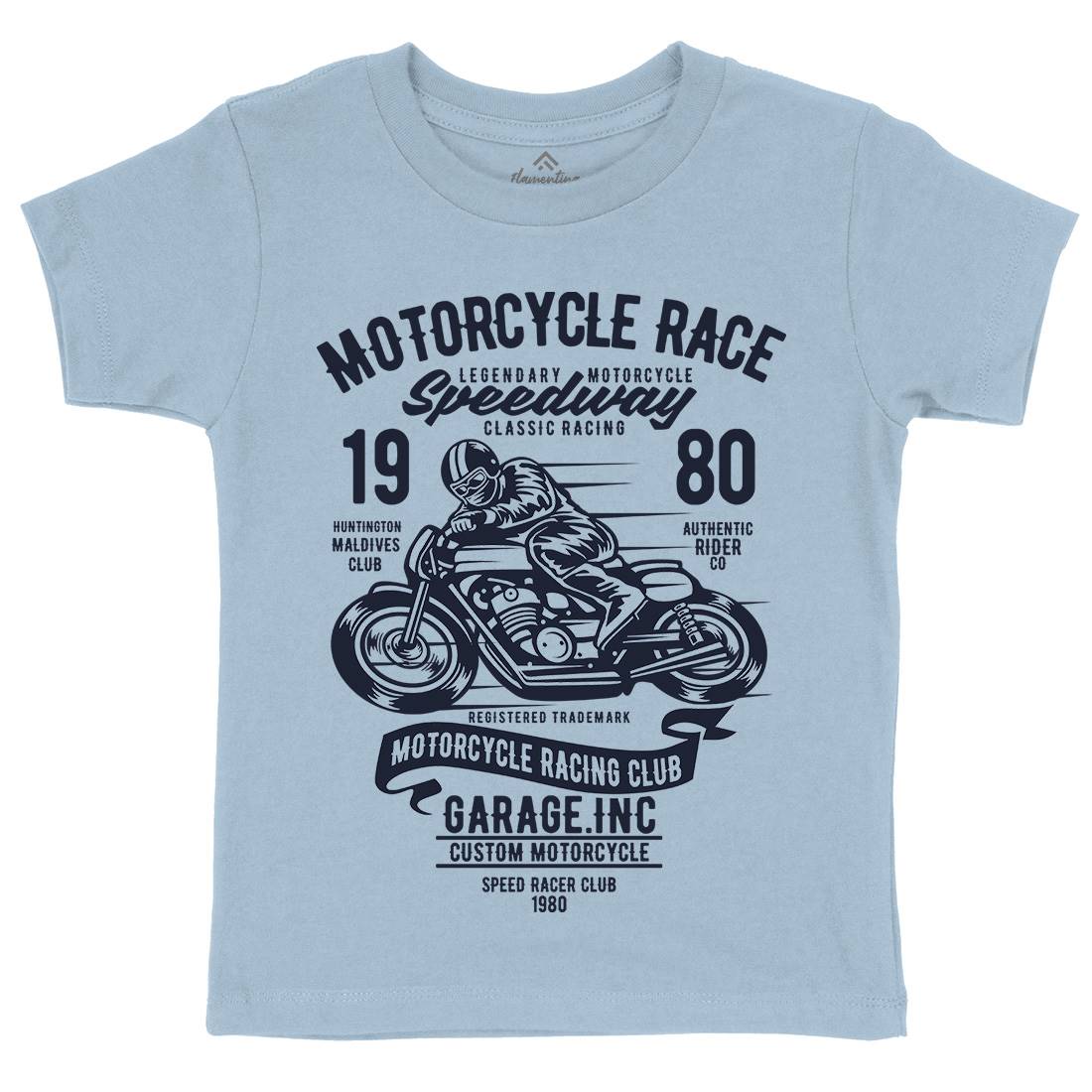 Race Kids Crew Neck T-Shirt Motorcycles B426