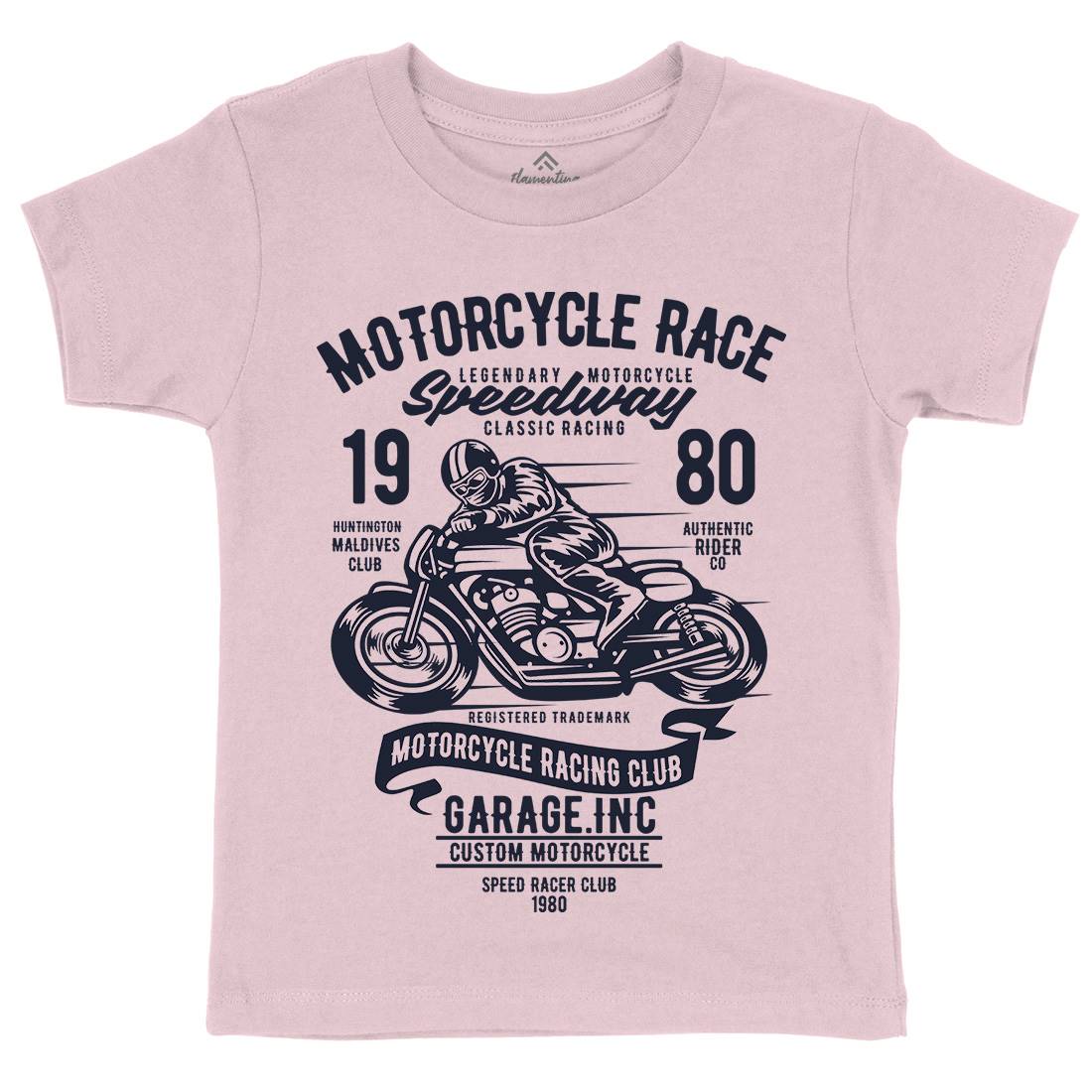 Race Kids Organic Crew Neck T-Shirt Motorcycles B426