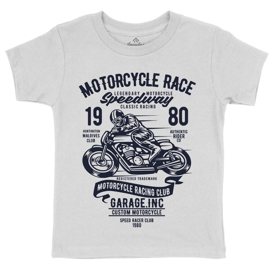 Race Kids Organic Crew Neck T-Shirt Motorcycles B426