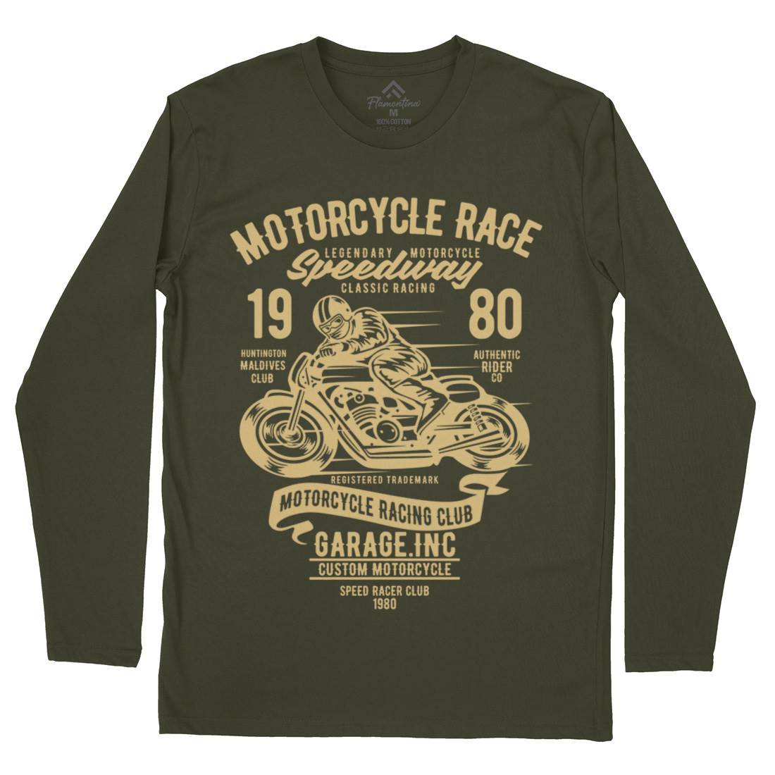 Race Mens Long Sleeve T-Shirt Motorcycles B426