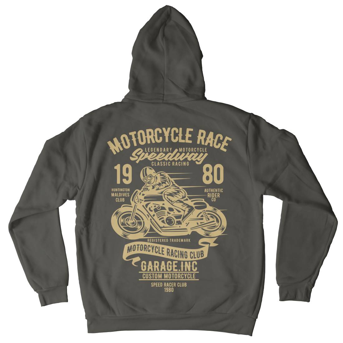 Race Mens Hoodie With Pocket Motorcycles B426