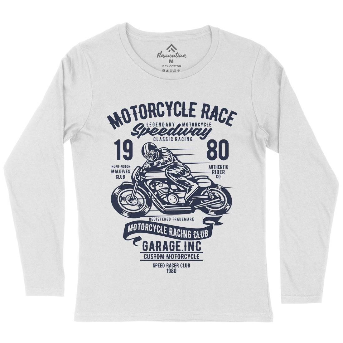 Race Womens Long Sleeve T-Shirt Motorcycles B426