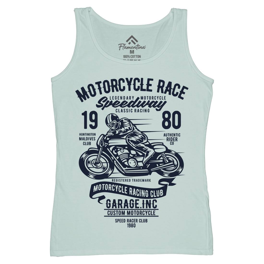 Race Womens Organic Tank Top Vest Motorcycles B426
