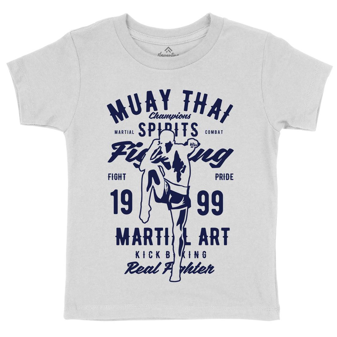 Muay Thai Kids Organic Crew Neck T-Shirt Sport B427