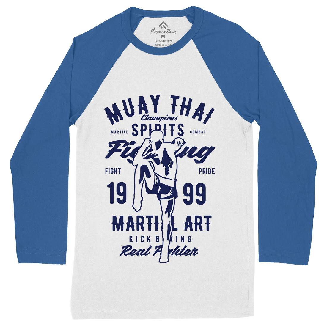 Muay Thai Mens Long Sleeve Baseball T-Shirt Sport B427